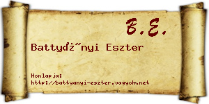 Battyányi Eszter névjegykártya